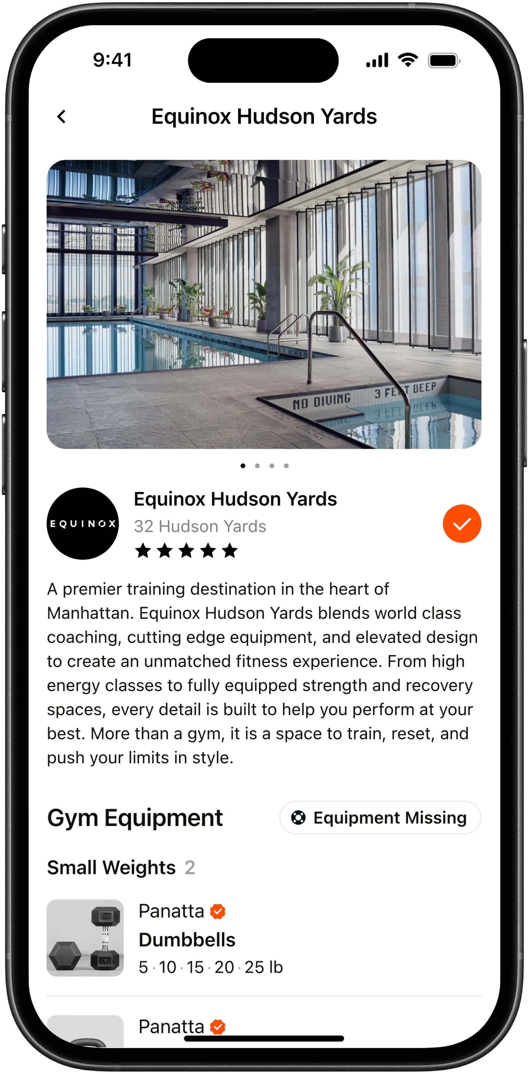 Sculpt gym screen