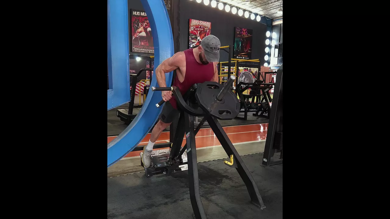 Close-Grip Chest-Supported T-Bar Row exercise