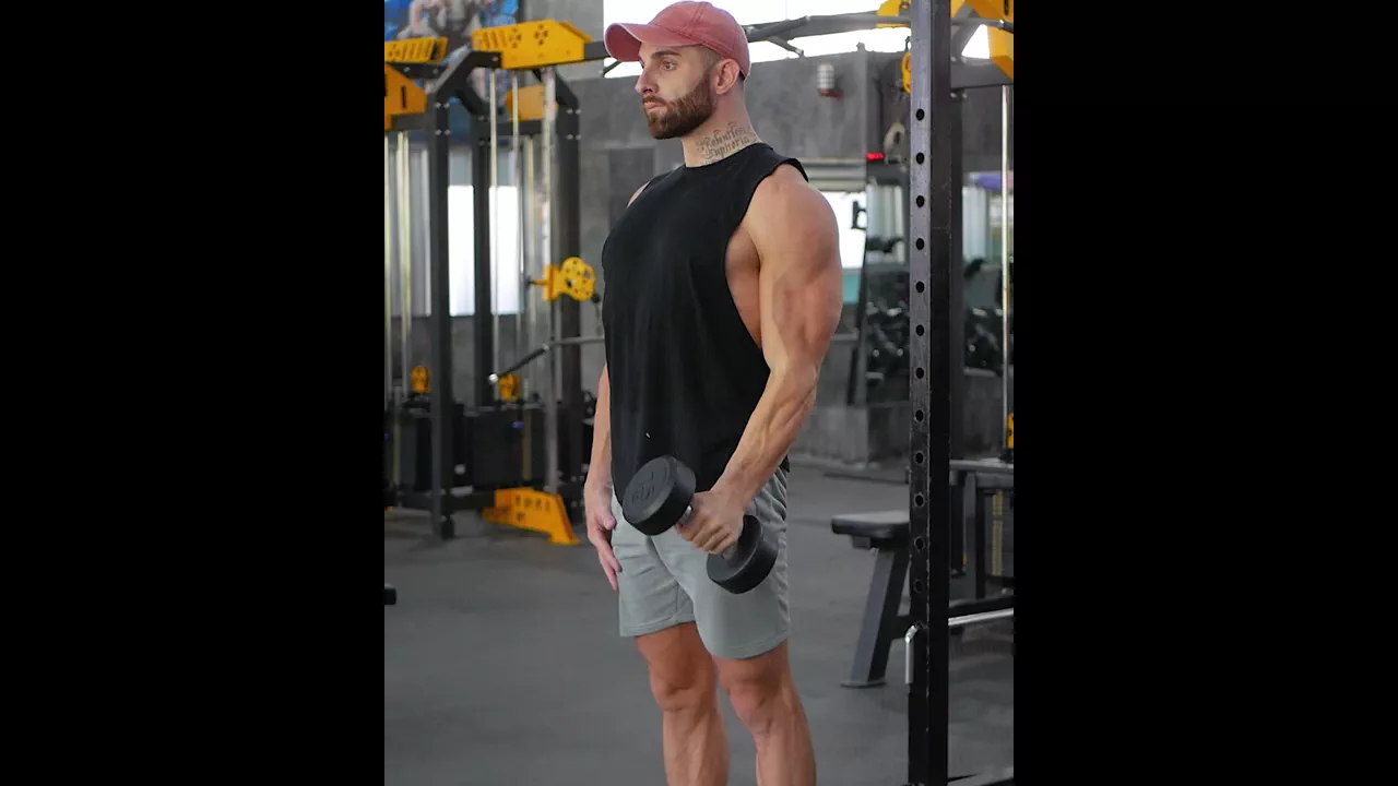 Single-Arm Dumbbell Rotating Curl exercise