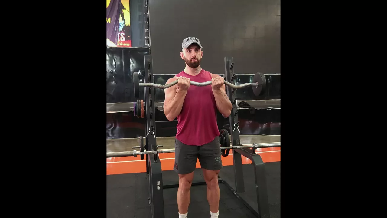 Inside-Grip EZ Bar Curl exercise