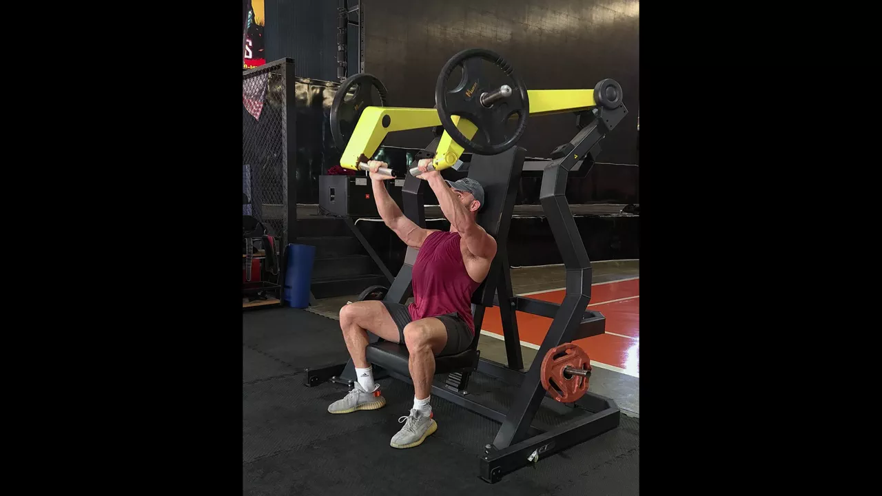 Plate-Loaded Incline Chest Press exercise