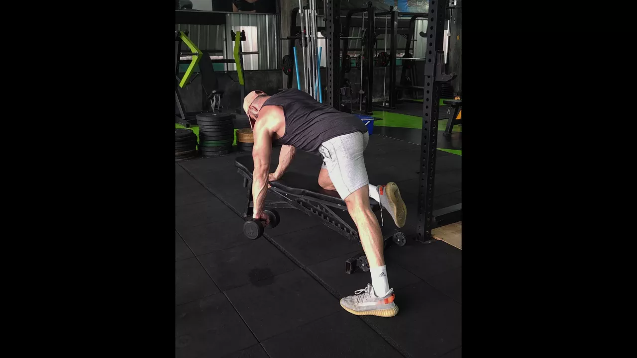 Single-Arm Dumbbell Rear Delt Row exercise