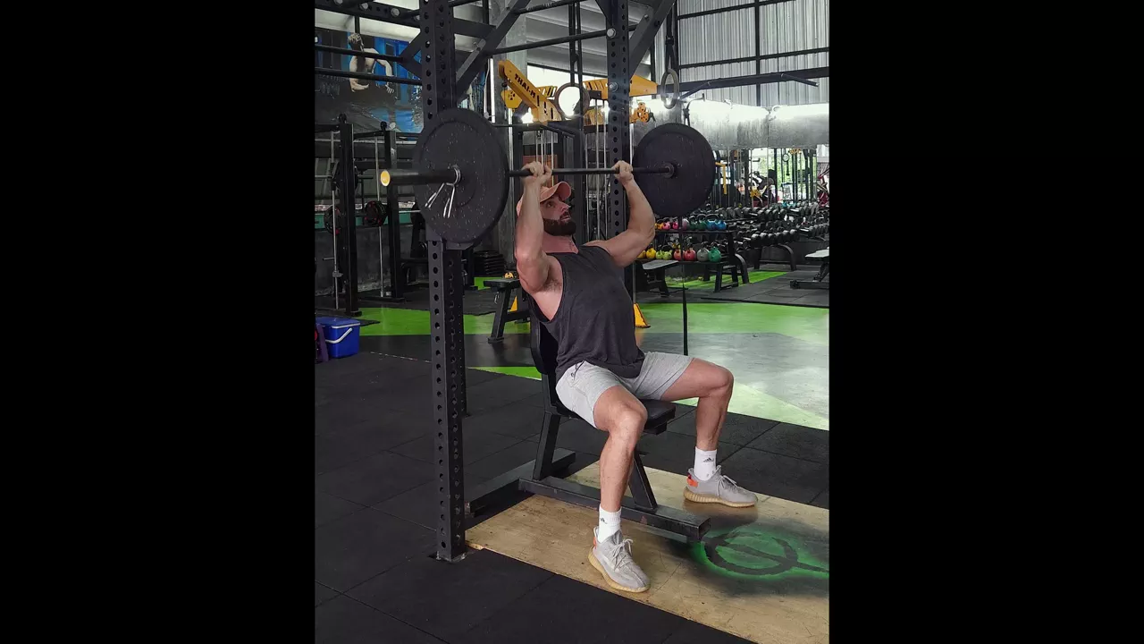 Barbell Seated Shoulder Press exercise