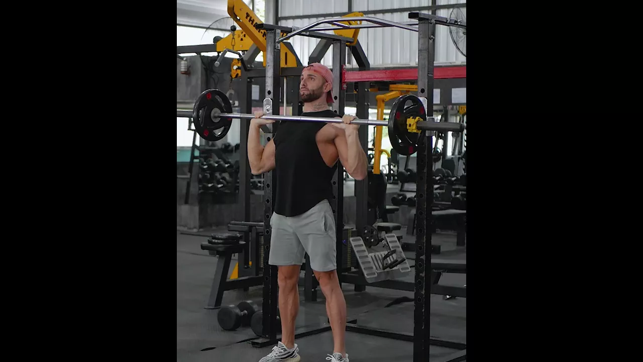 Standing Barbell Shoulder Press exercise