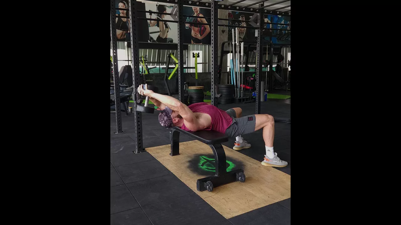 Straight-Arm Dumbbell Pullover exercise
